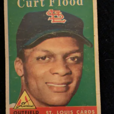 1958 Topps Curt Flood Rookie Card #464 - St. Louis Cardinals
