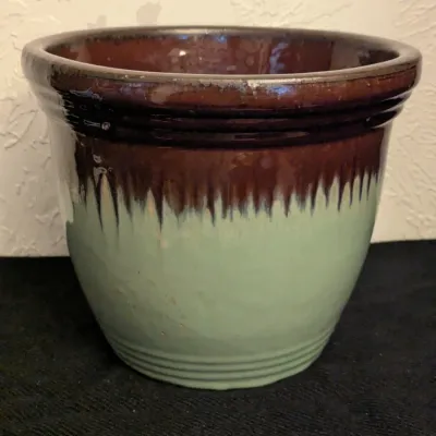 Glazed Ceramic Drip Glaze Planter Pot