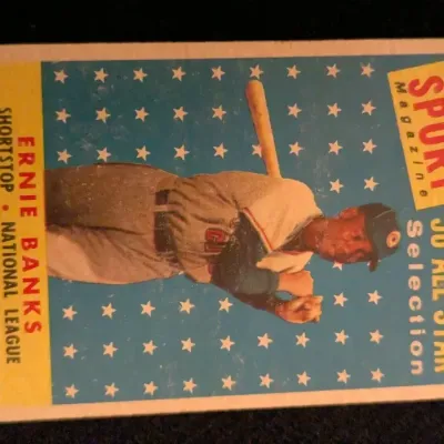 1958 Topps Ernie Banks #482 Sport Magazine All-Star Selection Baseball Card
