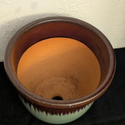 Glazed Ceramic Drip Glaze Planter Pot