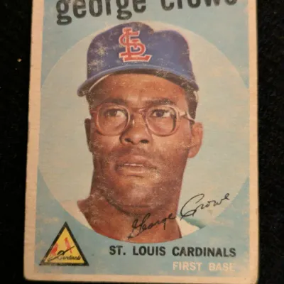 1959 Topps George Crowe #337 St. Louis Cardinals Baseball Card