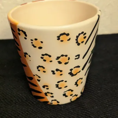 Ceramic Safari Animal Mug with Zebra Head Handle