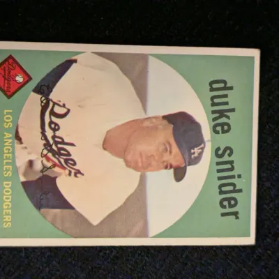 1959 Topps Duke Snider #20 Los Angeles Dodgers Baseball Card