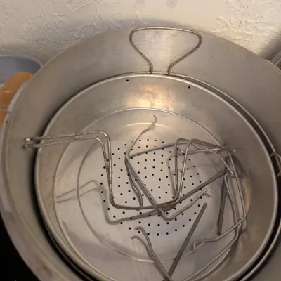 Vintage National Pressure Cooker Co. No. 5 Aluminum Canner with Inserts