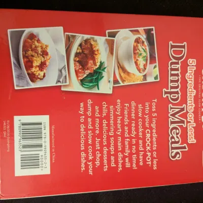 Crock-Pot 5 Ingredients or Less! Dump Meals Cookbook by Cathy Mitchell