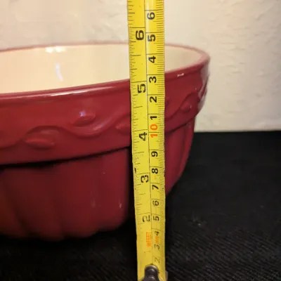 Celebrating Home Stoneware Collection Red Fluted Mixing Bowl
