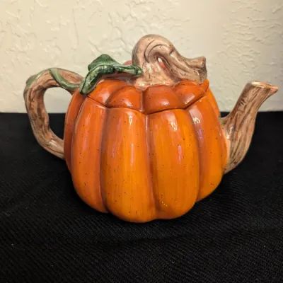 Ceramic Pumpkin Teapot with Lid