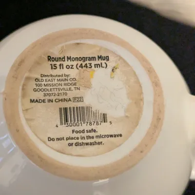 Old East Main Co. Monogram 'C' Striped Ceramic Mug - 15 fl oz