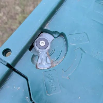 Heavy-Duty Plastic Storage Tote with Locking Lid