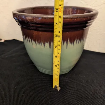 Glazed Ceramic Drip Glaze Planter Pot