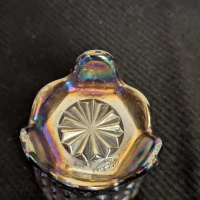 Fenton Amethyst Carnival Glass Hobnail Toothpick Holder
