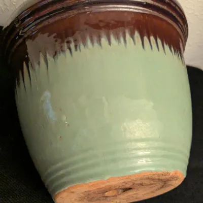 Glazed Ceramic Drip Glaze Planter Pot