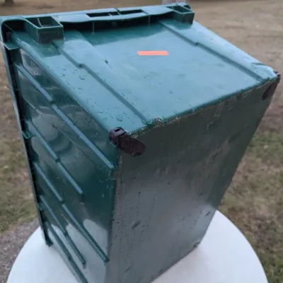 Heavy-Duty Plastic Storage Tote with Locking Lid
