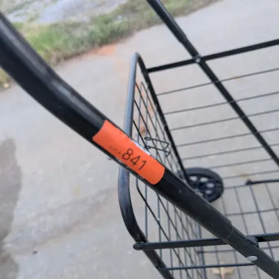 Folding Black Metal Utility Shopping Cart