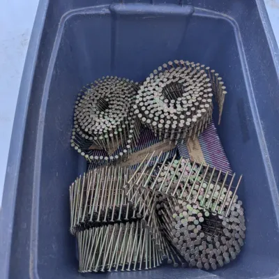 Assorted Framing & Coil Nails with Paslode ProStrip Nails in Tote