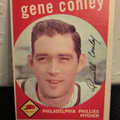 1959 Topps Gene Conley #492 Baseball Card - Philadelphia Phillies