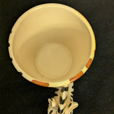 Ceramic Safari Animal Mug with Zebra Head Handle