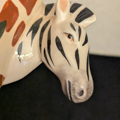Ceramic Safari Animal Mug with Zebra Head Handle