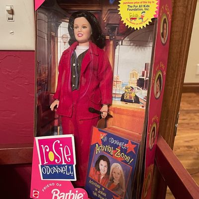 Sale Photo Thumbnail #214: Vintage 1999 Mattel Rosie O'Donnell "Friend of Barbie" doll, new in its original box with the "Activity Zone" booklet.
