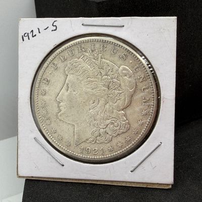 LOT 102: 1921-S Morgan Silver Dollar US Coin