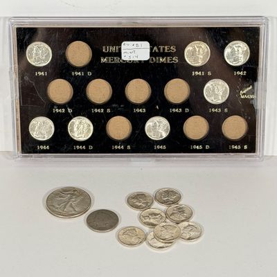 LOT 58: Mixed Lot of Vintage / Antique U.S. Coins - Mostly Silver