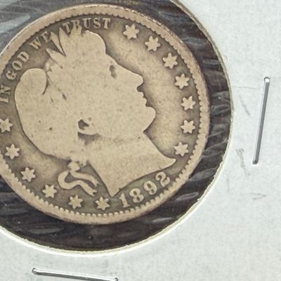 LOT 78: Collection of 90% Silver US Barber Dimes - 9 Coins