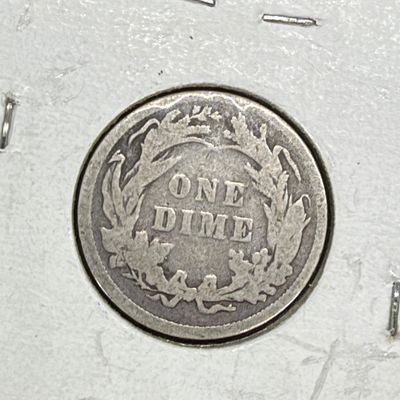 LOT 69: Collection of Barber Dimes - 90% Silver - Nine U.S. Coins