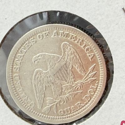 LOT 108: 1854: Seated Liberty Silver Quarter