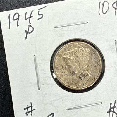 LOT 123: Collection of Mercury Dimes - 90% Silver - 12 U.S. Coins