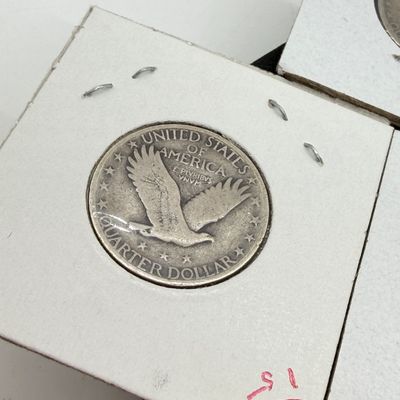 LOT 119:Five Standing Liberty 90% Silver US Quarters