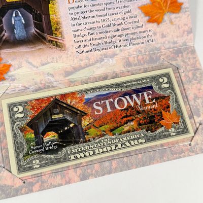 LOT 46: Art Overlaid US Bills - $1 and $2 Notes