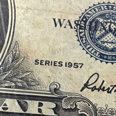 LOT 7: One Dollar Silver Certificate Bills (9) 1957