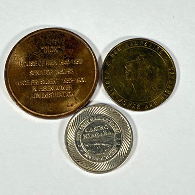 LOT 45: Collection of Commemorative Coins and Currency - Silver Bullion, Gold Plated Silver Certificate Replica and More
