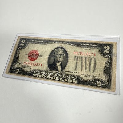 LOT 21: Collection of U.S. $2 Bills - One 1976 w/ First Day Stamp