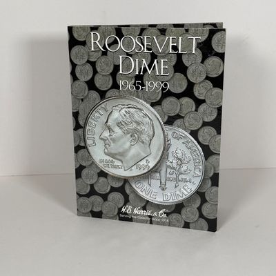 LOT 30: Roosevelt Dime Collection Book - 1965-1999 - Filled with Dimes (Non-Silver)