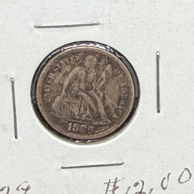 LOT 75: Collection of Seated Liberty US Dimes and More