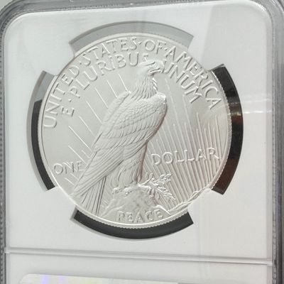 LOT 96: 2023 Peace Dollar .999 Fine Silver Coin Early Release Slabbed NGC Graded MS70