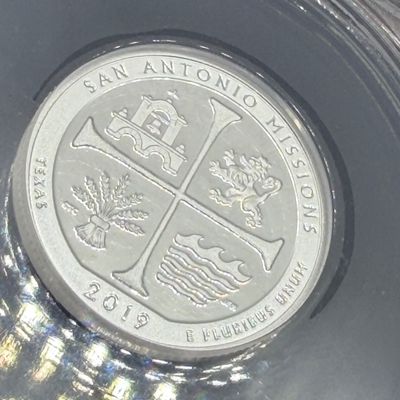 LOT 115: Three ANACS Graded PR70 DCAM and Slabbed 2019-S .999 Fine Silver US Coins - 2 Quarters, 1 Dime - All Certified # 244 of 973