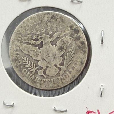 LOT 78: Collection of 90% Silver US Barber Dimes - 9 Coins