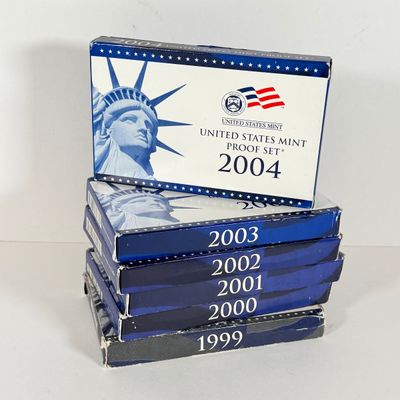 LOT 49: United States Mint Proof Sets - 1999-2004