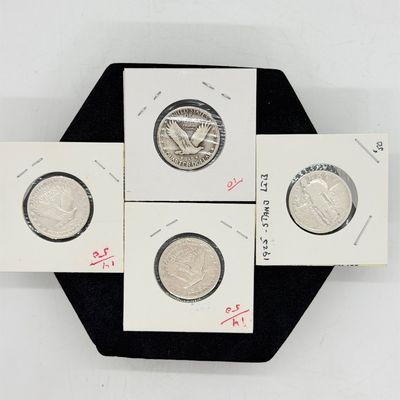 LOT 118: Four 1925 Standing Liberty 90% Silver US Quarters