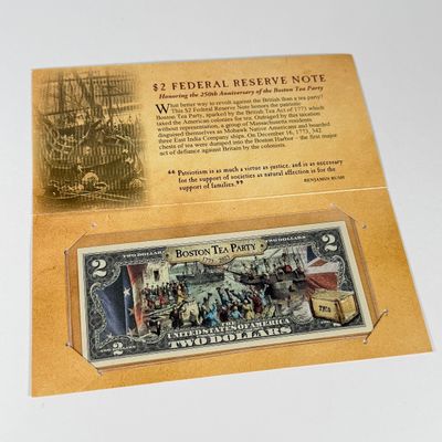 LOT 46: Art Overlaid US Bills - $1 and $2 Notes