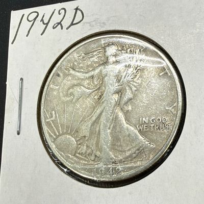 LOT 64: Collection of Walking Liberty Half Dollars - 90% Silver - Six U.S. Coins