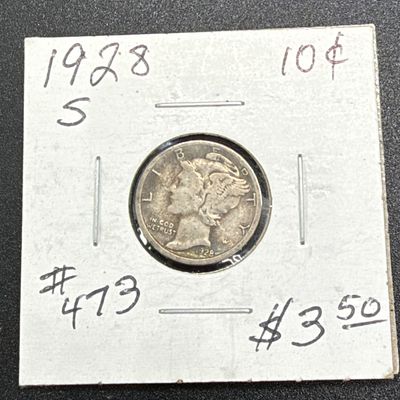 LOT 123: Collection of Mercury Dimes - 90% Silver - 12 U.S. Coins