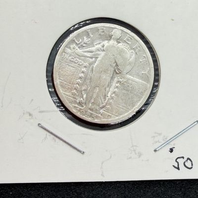LOT 118: Four 1925 Standing Liberty 90% Silver US Quarters