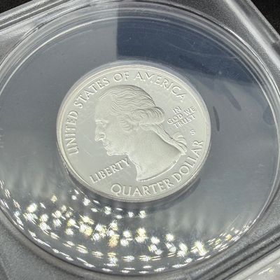LOT 115: Three ANACS Graded PR70 DCAM and Slabbed 2019-S .999 Fine Silver US Quarters All Certified # 244 of 973