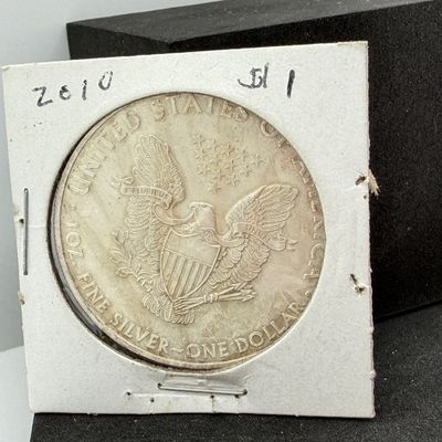 LOT 104: 2010 American Eagle Silver Dollar - 1 Ounce .999 Fine Silver Coin