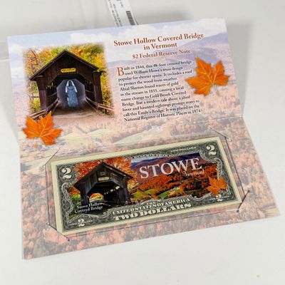 LOT 46: Art Overlaid US Bills - $1 and $2 Notes