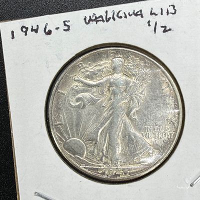LOT 60: Collection of Walking Liberty Half Dollars - 90% Silver - Six U.S. Coins