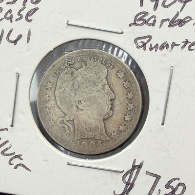 LOT 78: Collection of 90% Silver US Barber Dimes - 9 Coins